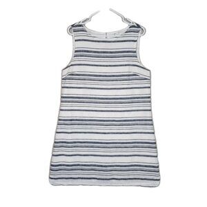 Beach Lunch Lounge Alina Linen Blend Striped Shift Dress Womens Large Beachy